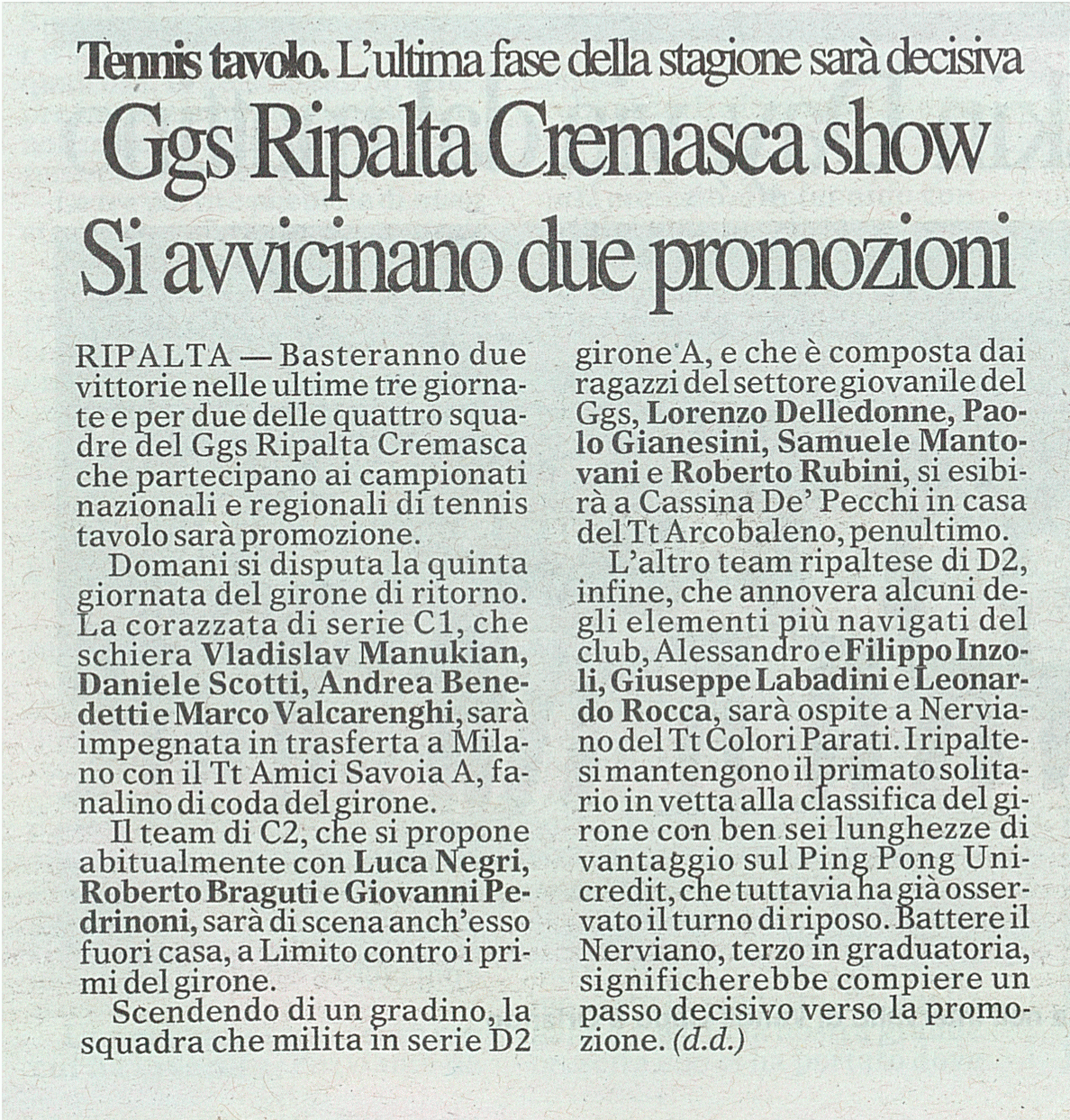 Clic e leggi l'articolo