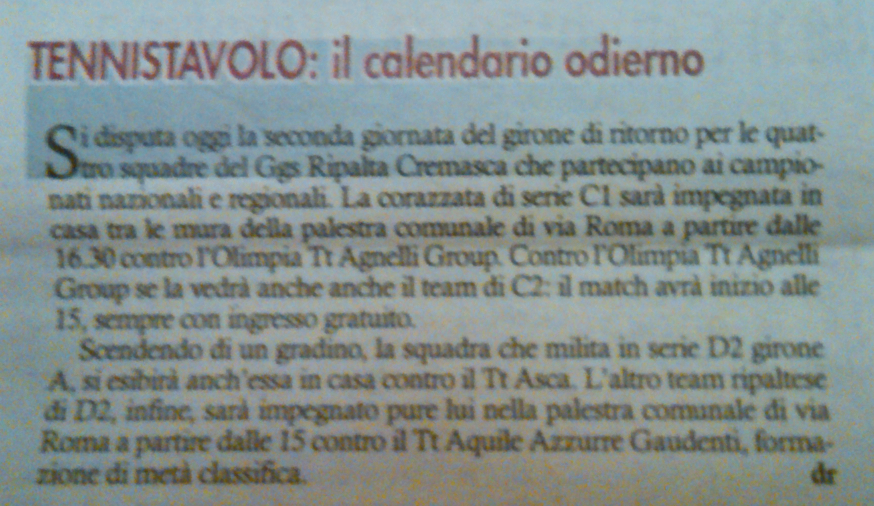 Clic e leggi l'articolo